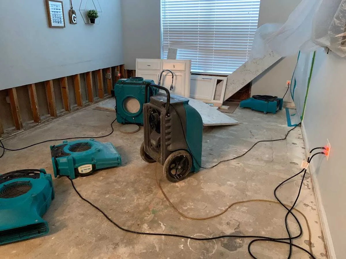 Dehumidifier in flood-cut room for Water Extraction & Removal in Blythewood